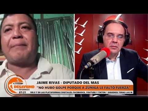 Diputado Rivas: «Evo preparó el terreno para que Zúñiga diera un golpe fallido»